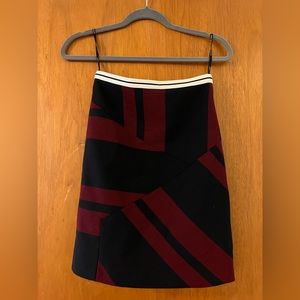 Karen Millen Wine & Navy pencil skirt